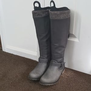 Justfab Kala Tall Gray Boots